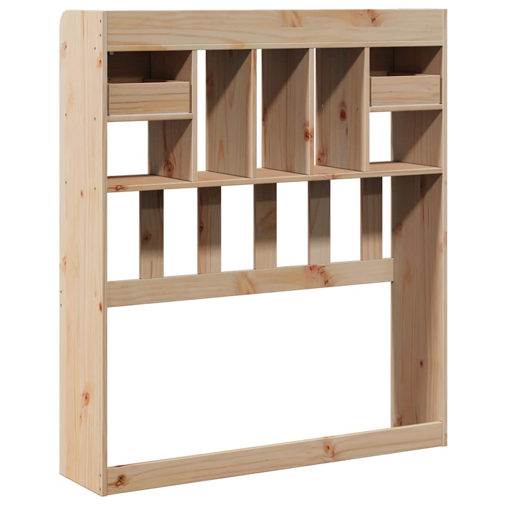 Huvudgavel med förvaring 90 cm massivt trä furu