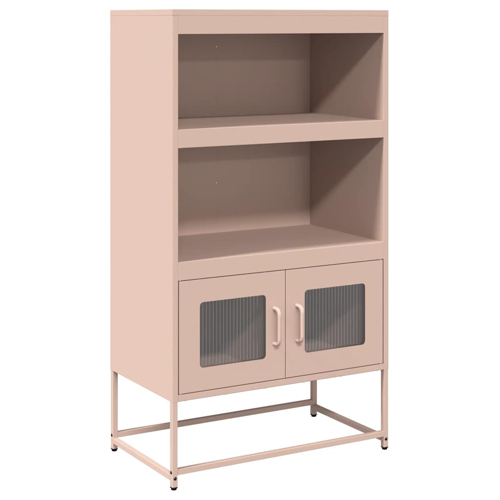 Highboard rosa 68x39x123 cm stål