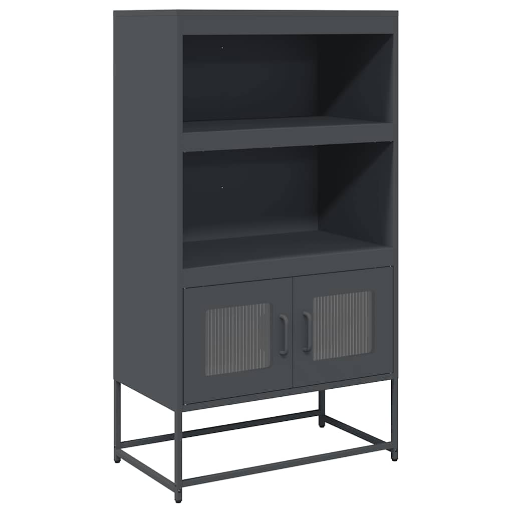 Highboard antracit 68x39x123 cm stål