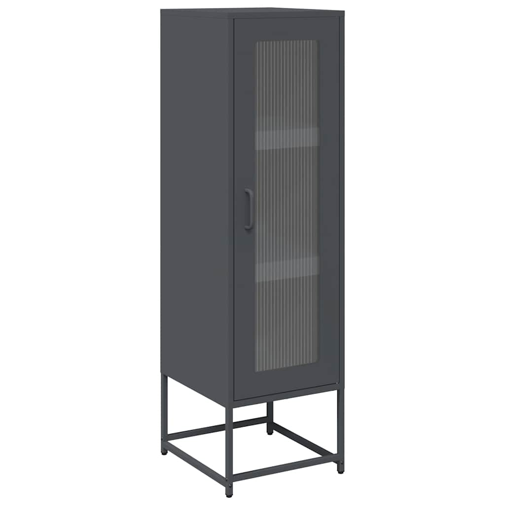 Highboard antracit 36x39x123 cm kallvalsat stål