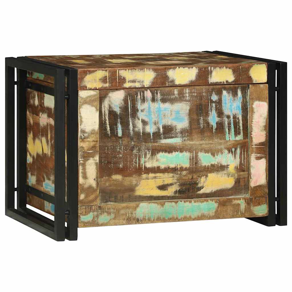 Förvaringslåda Brun och svart 60 x 40 x 41 cm återvunnet trä