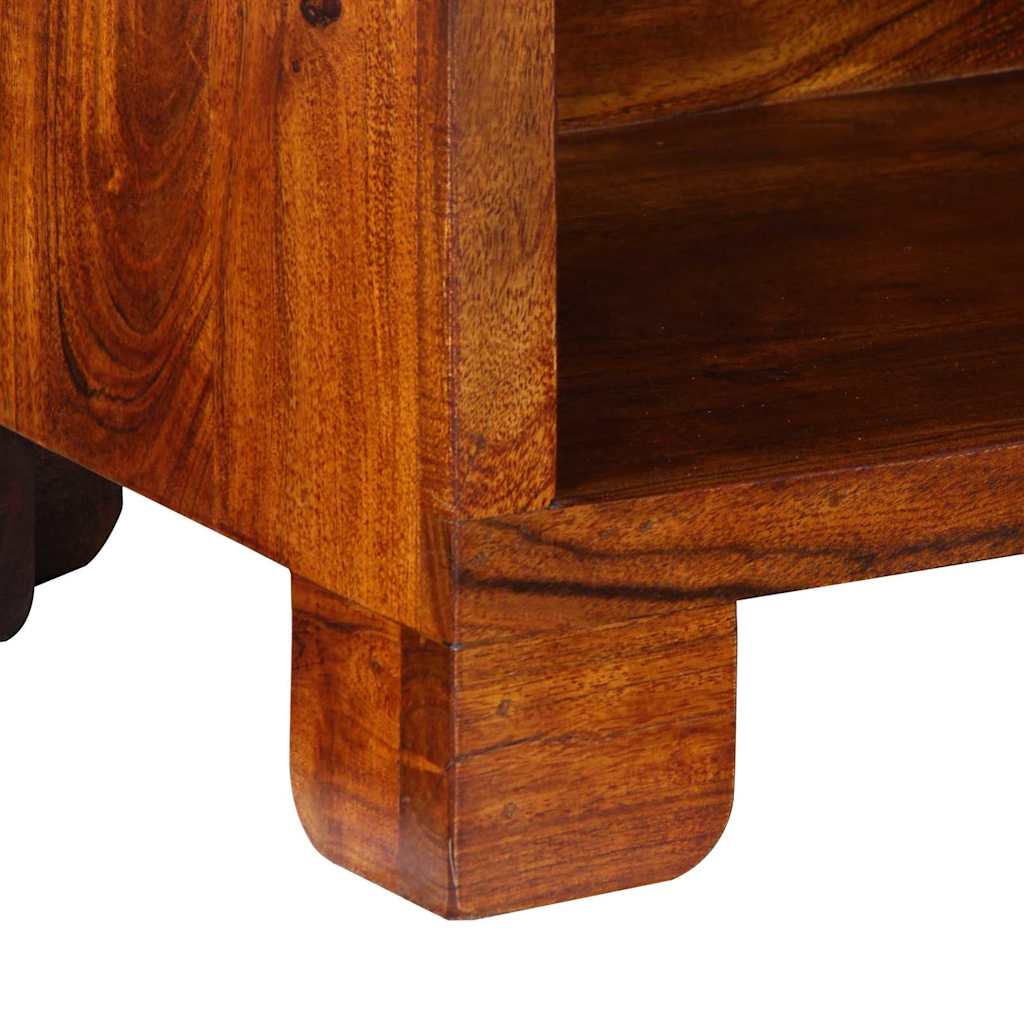 Skoskåp med hylla Brun 55 x 35 x 75 cm Massivt Akaciaträ