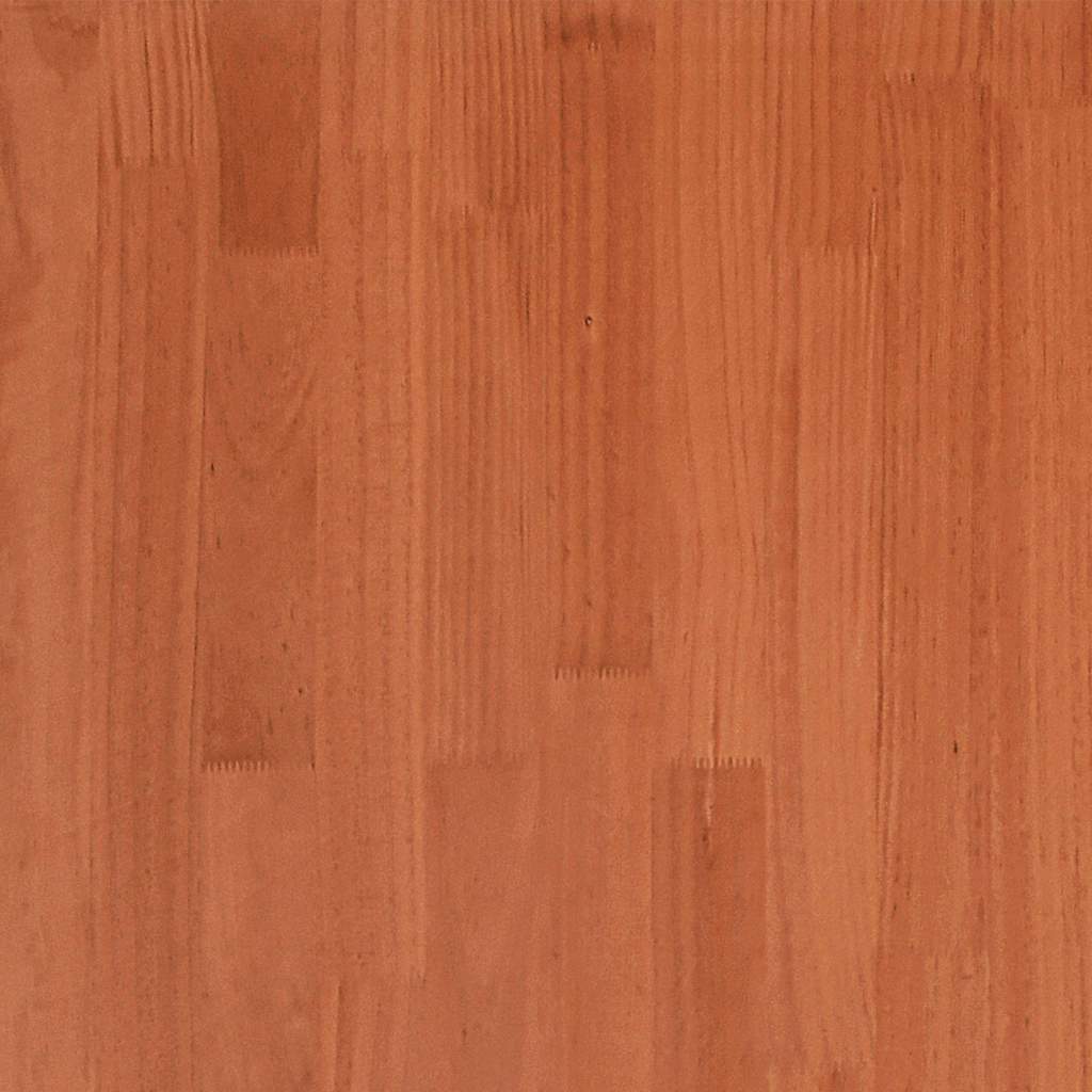 Sängram utan madrass vaxbrun 160x200 cm massiv furu