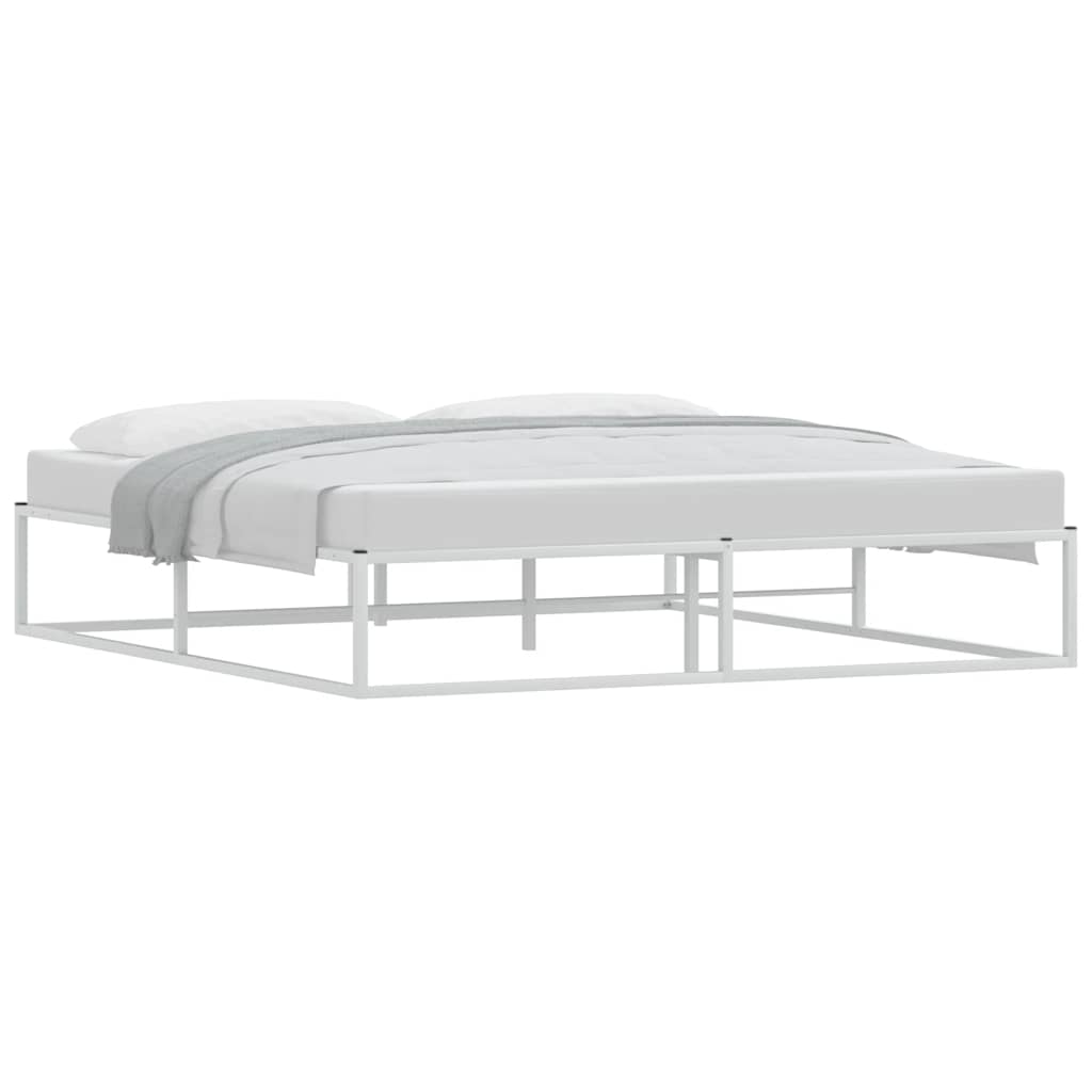 Sängram utan madrass vit 180x200 cm metall