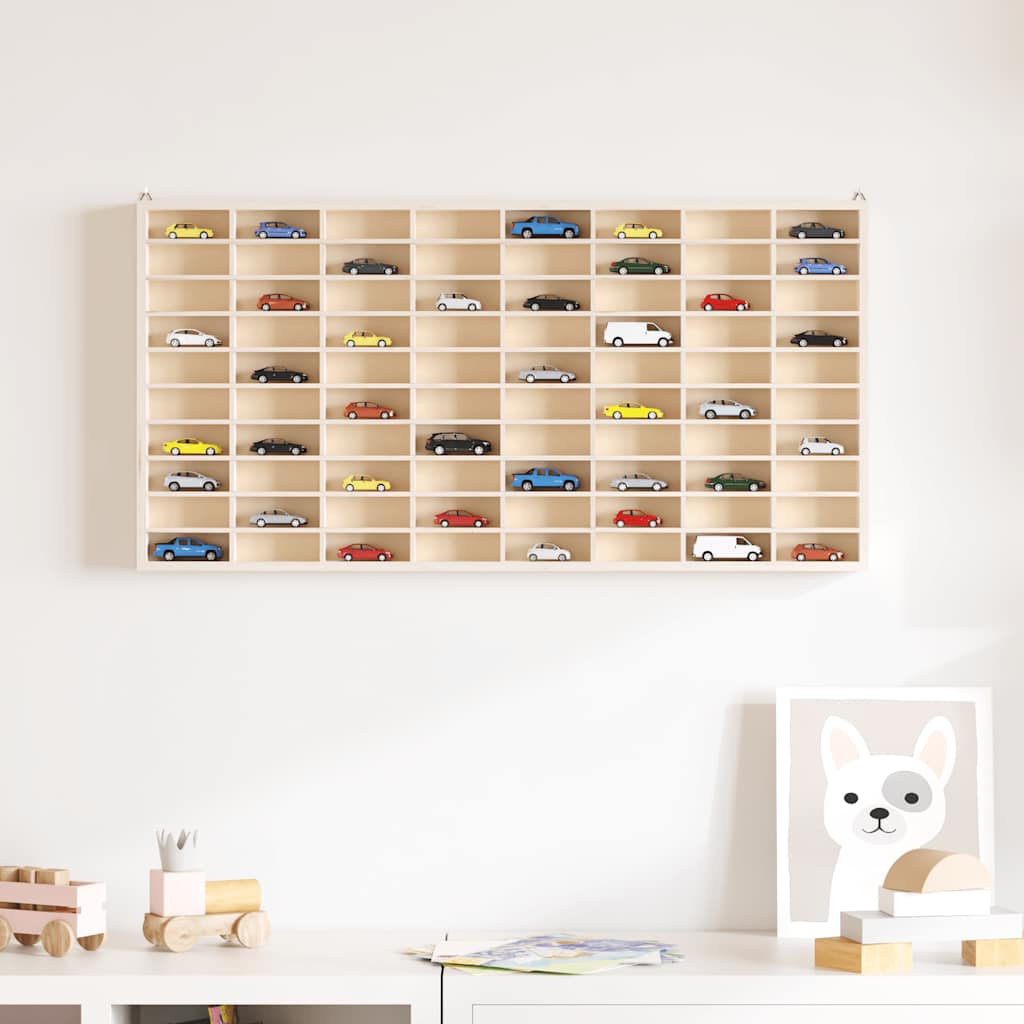 Trämonter för samlarobjekt med 80 fack 80x4,5x40,5cm