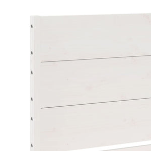 Sängram utan madrass extra lång vit 200x220 cm massivt trä