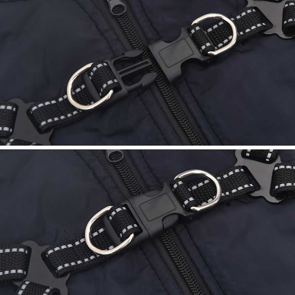 Hundtäcke med sele vattentät reflex marinblå L28