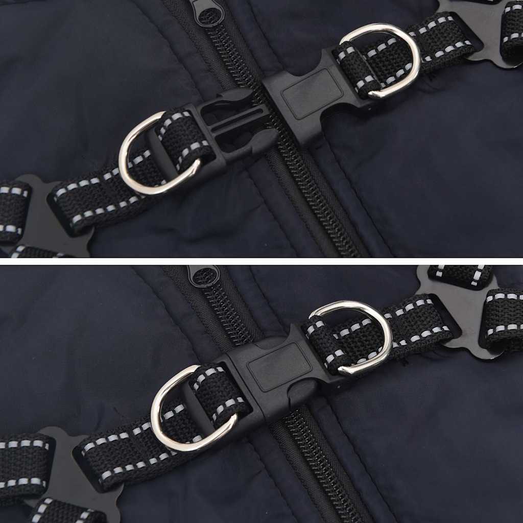 Hundtäcke med sele vattentät reflex marinblå L32