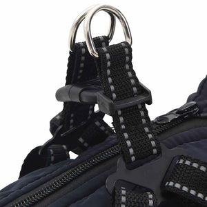 Hundtäcke med sele vattentät reflex marinblå L32