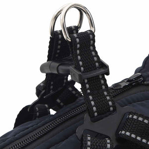 Hundtäcke med sele vattentät reflex marinblå L36