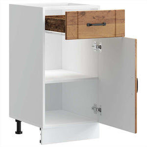 Basskåp för kök Lucca åldrat trä konstruerat trä