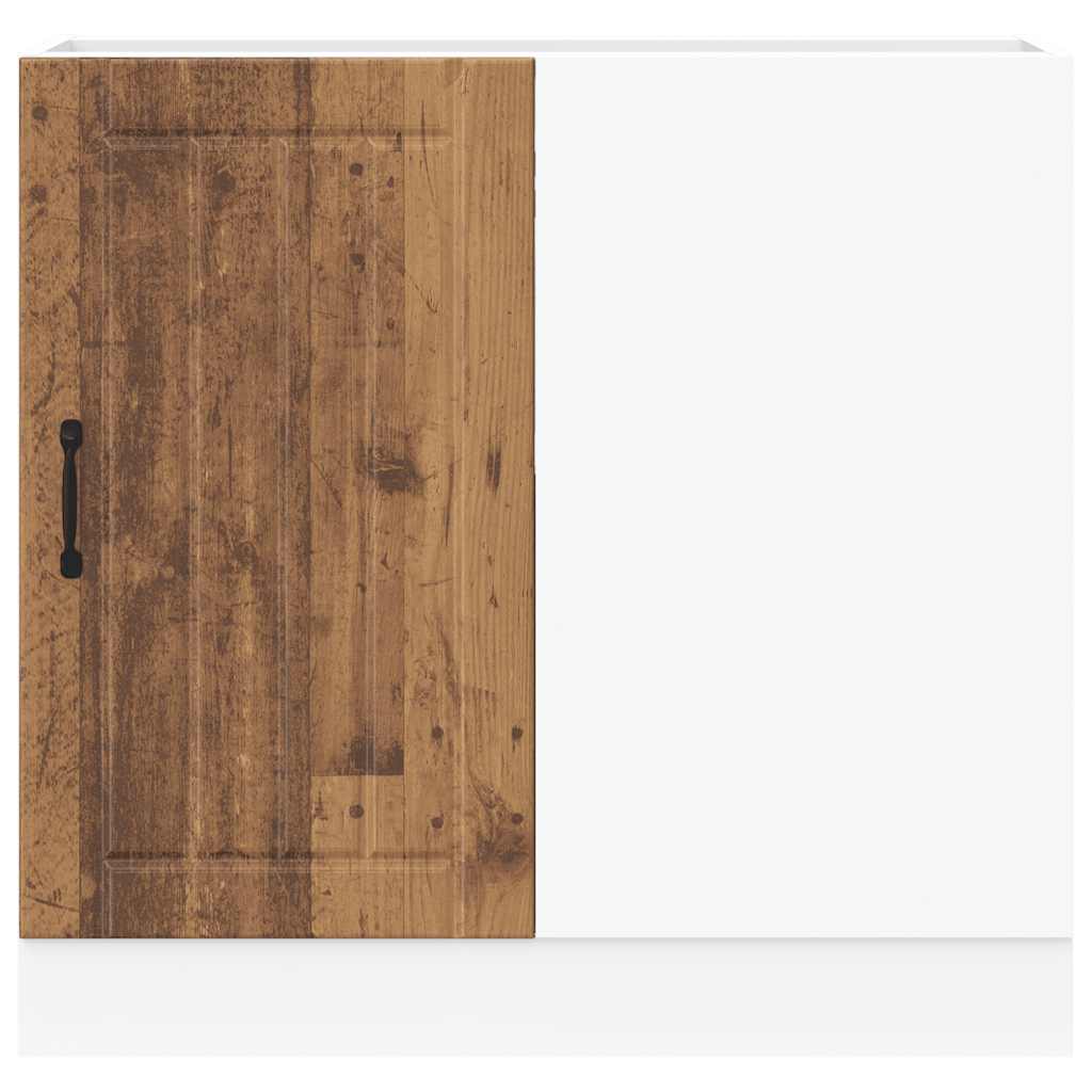 Köksskåp nedre Lucca åldrat trä konstruerat trä