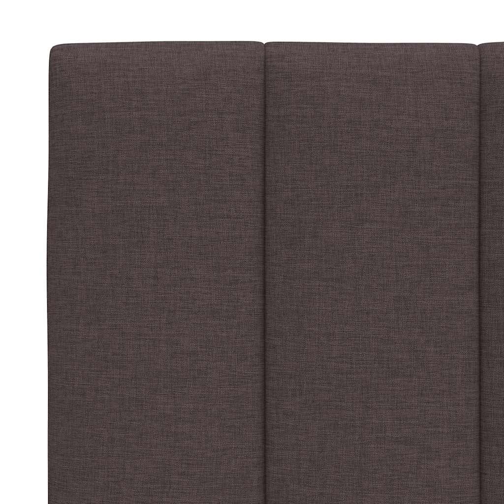 Bed with Mattress "Hanko" Dark Brown 120x200 cm Fabric