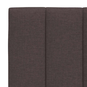 Bed with Mattress "Hanko" Dark Brown 120x200 cm Fabric