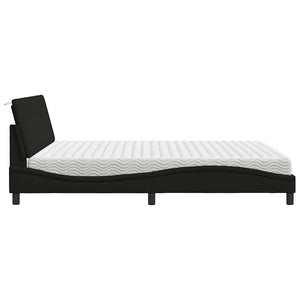 Bed with Mattress "Hanko" Black 180x200 cm Fabric