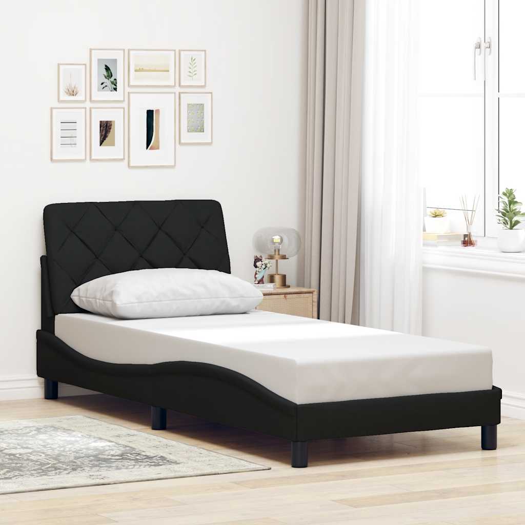Bed Frame without Mattress Black 80x200 cm Fabric