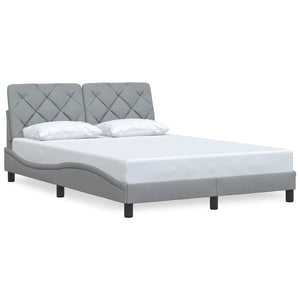 Bed Frame without Mattress Light Grey 120x200 cm Fabric