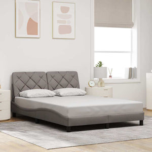 Bed Frame without Mattress Taupe 120x200 cm Fabric