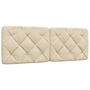 Bed Frame without Mattress Cream 120x200 cm Fabric