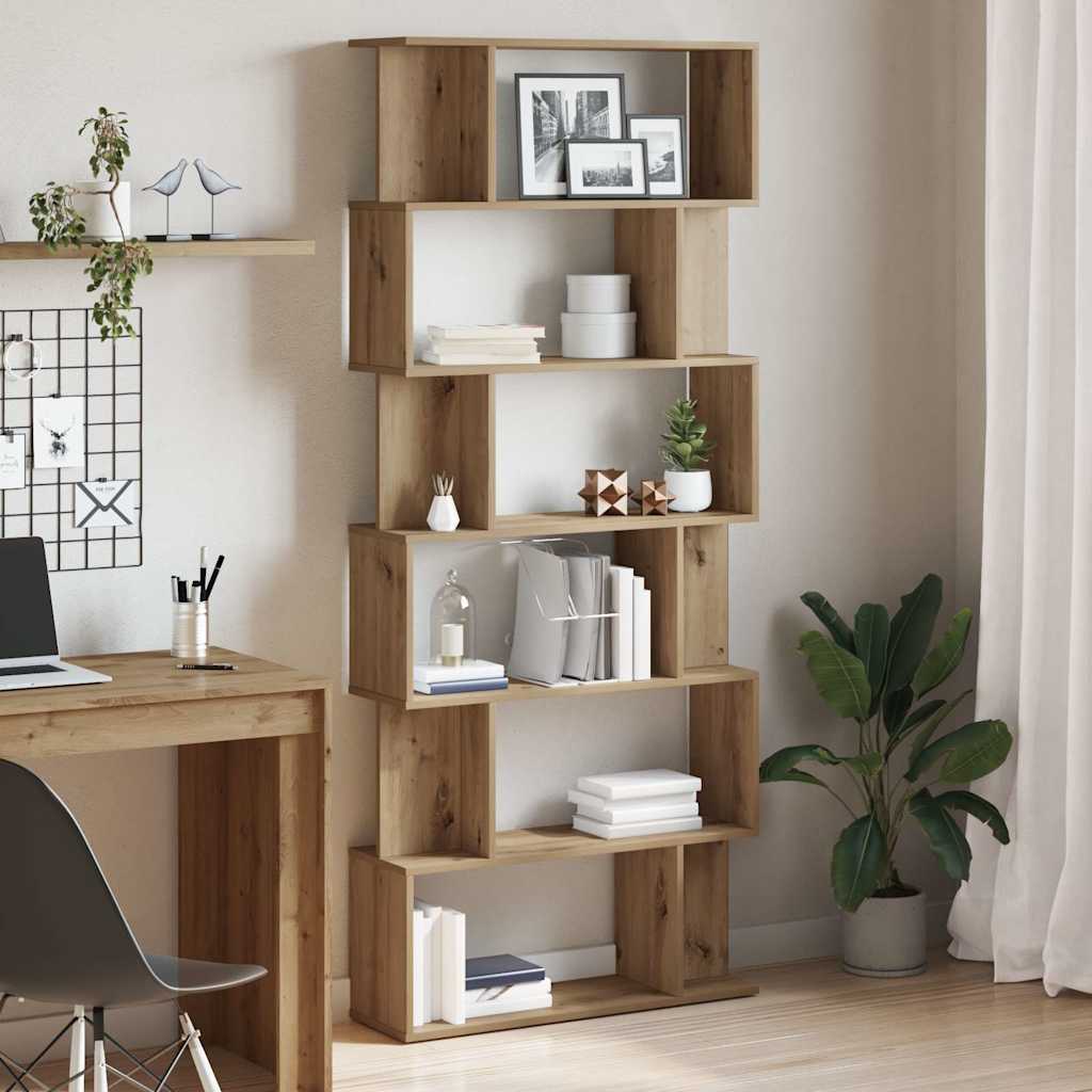 Bokhylla artisan ek 80x24x192 cm konstruerat trä