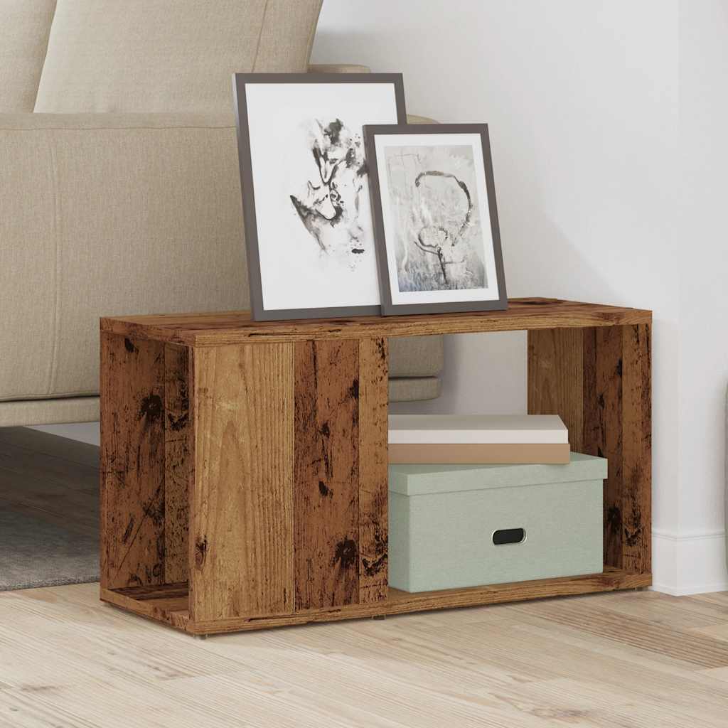 TV-bänk åldrat trä 60x24x32 cm konstruerat trä