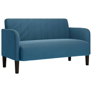 Loveseat soffa blå 109 cm sammet