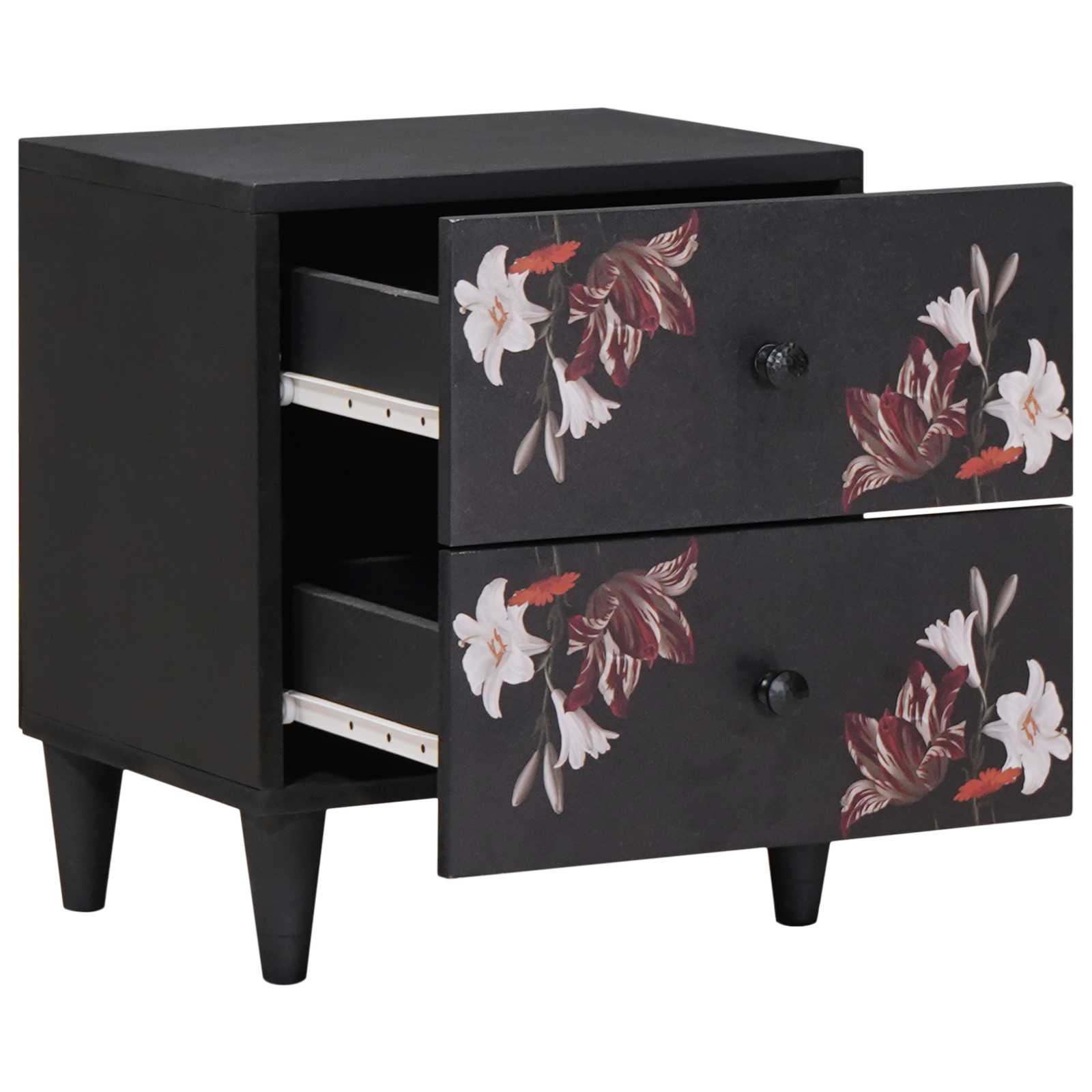 Sängbord med låda 2 pcs Brun 40 x 33,5 x 46 cm Massivt mangoträ