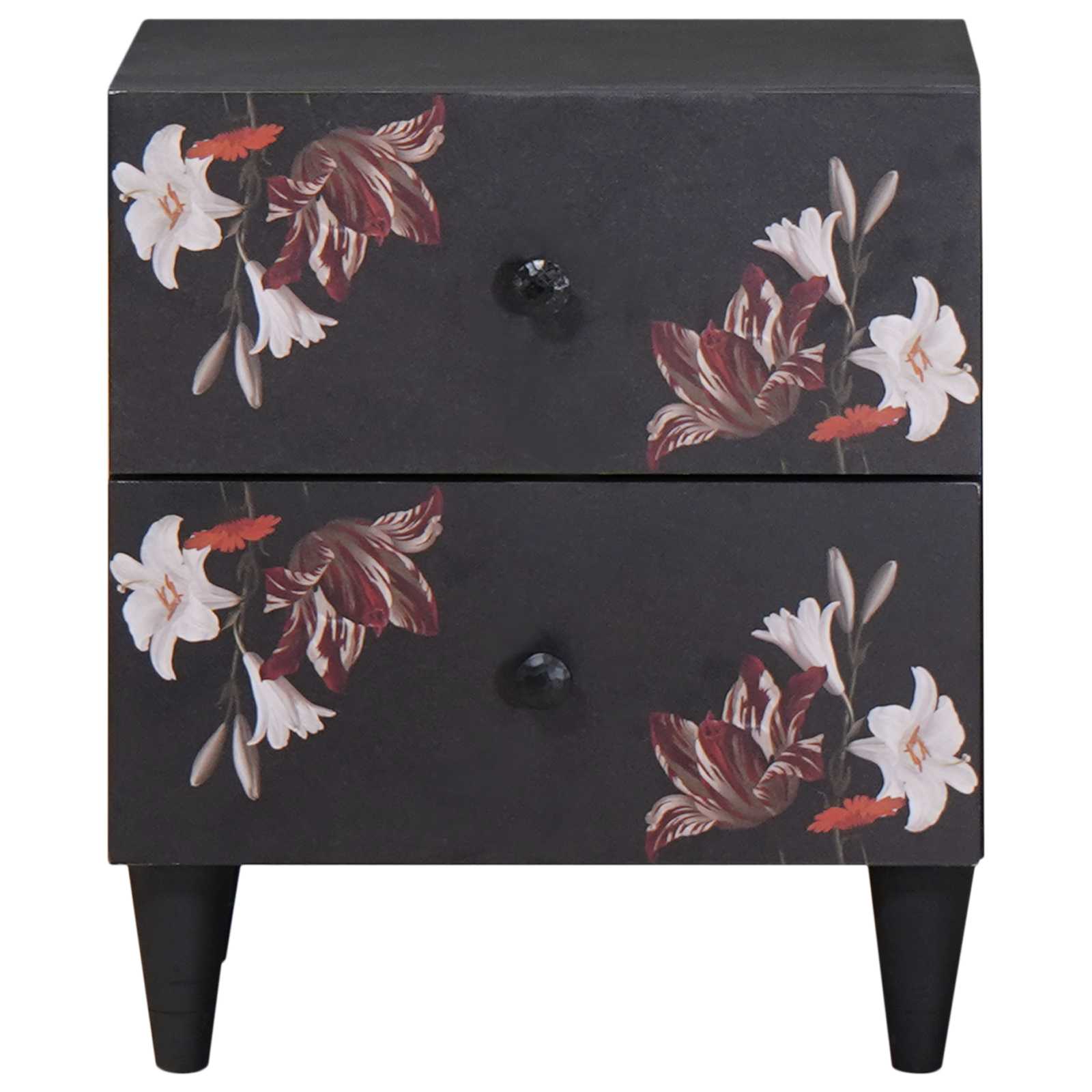 Sängbord med låda 2 pcs Brun 40 x 33,5 x 46 cm Massivt mangoträ