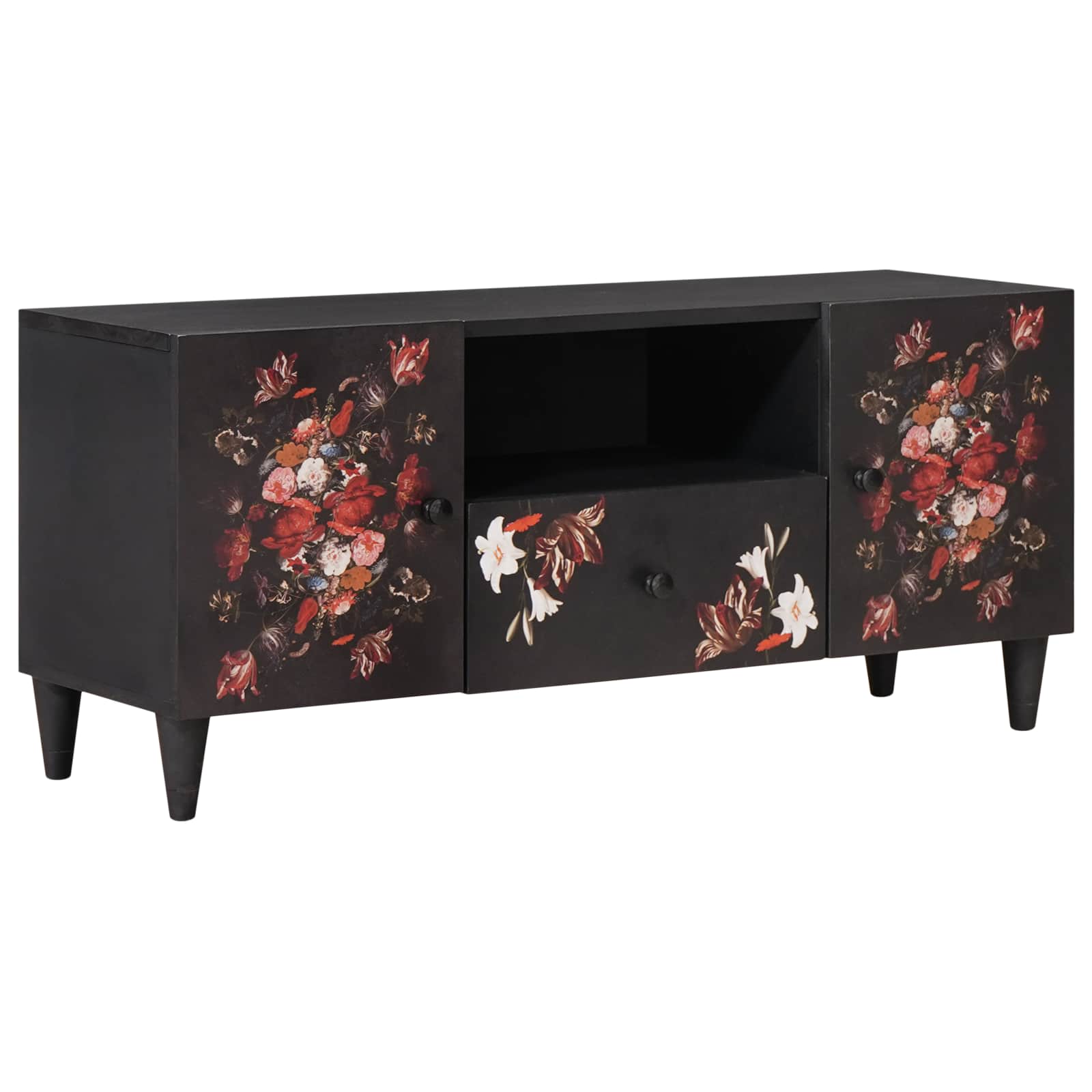 Förvaringsskåp med låda Flerfärgsdesign 105 x 33,5 x 46 cm