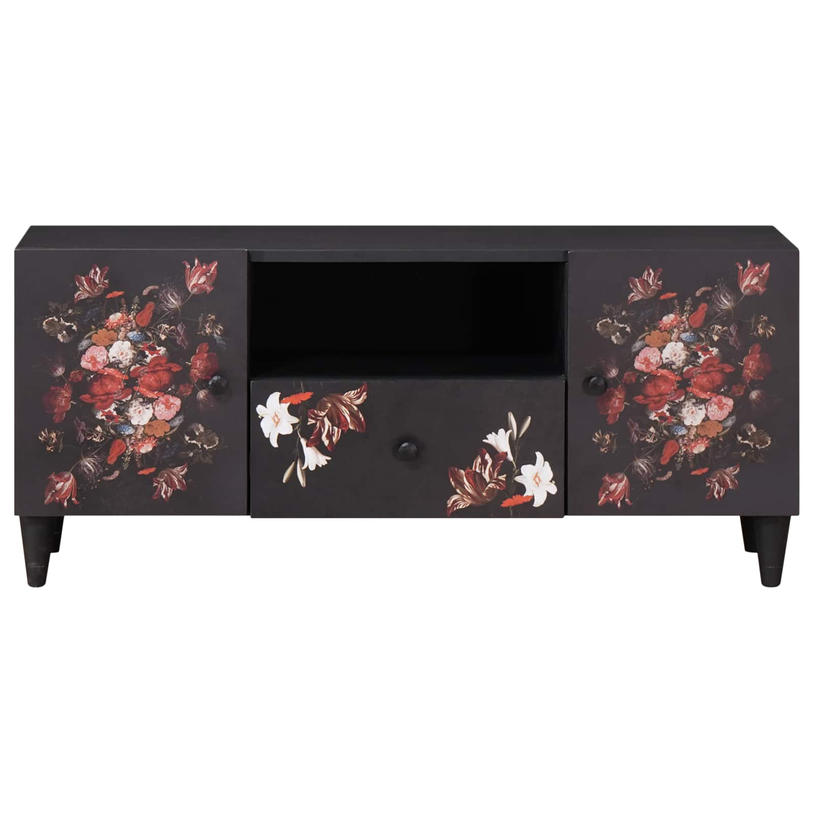 Förvaringsskåp med låda Flerfärgsdesign 105 x 33,5 x 46 cm