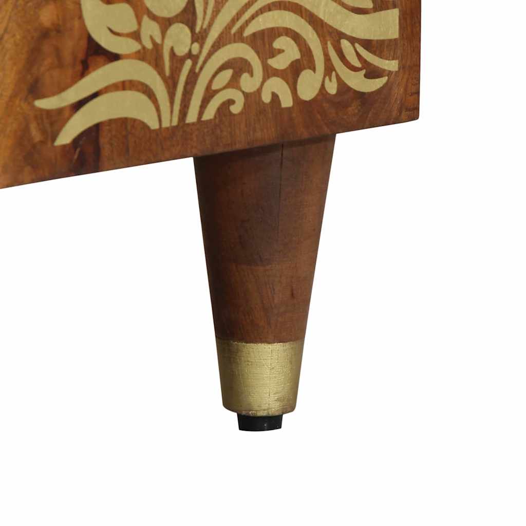 TV-skåp med låda Honung brun 105 x 33 x 46 cm Massivt mangoträ