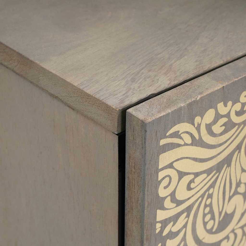 Väggskåp Väggmonterad Grå 38 x 33 x 48 cm Massivt mangoträ