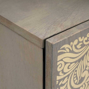 Väggskåp Väggmonterad Grå 38 x 33 x 48 cm Massivt mangoträ