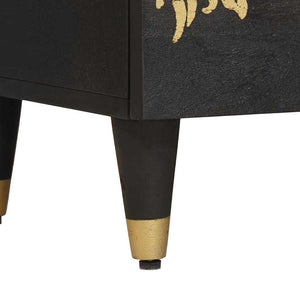 Sideboard Svart 60 x 33 x 75 cm Massivt mangoträ