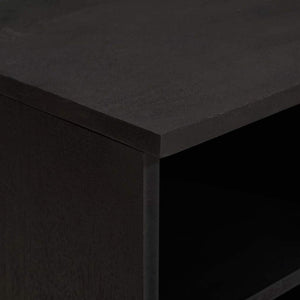 TV-skåp med låda Svart 80 x 33 x 46 cm Massivt mangoträ