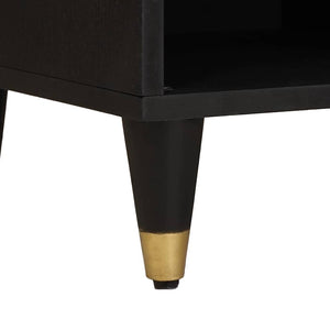 TV-skåp med låda Svart 80 x 33 x 46 cm Massivt mangoträ