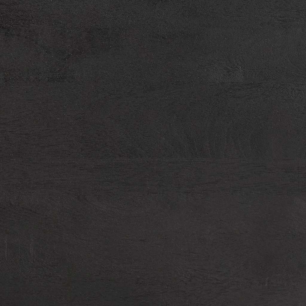 Sideboard med hylla Svart 80 x 33 x 75 cm Massivt mangoträ