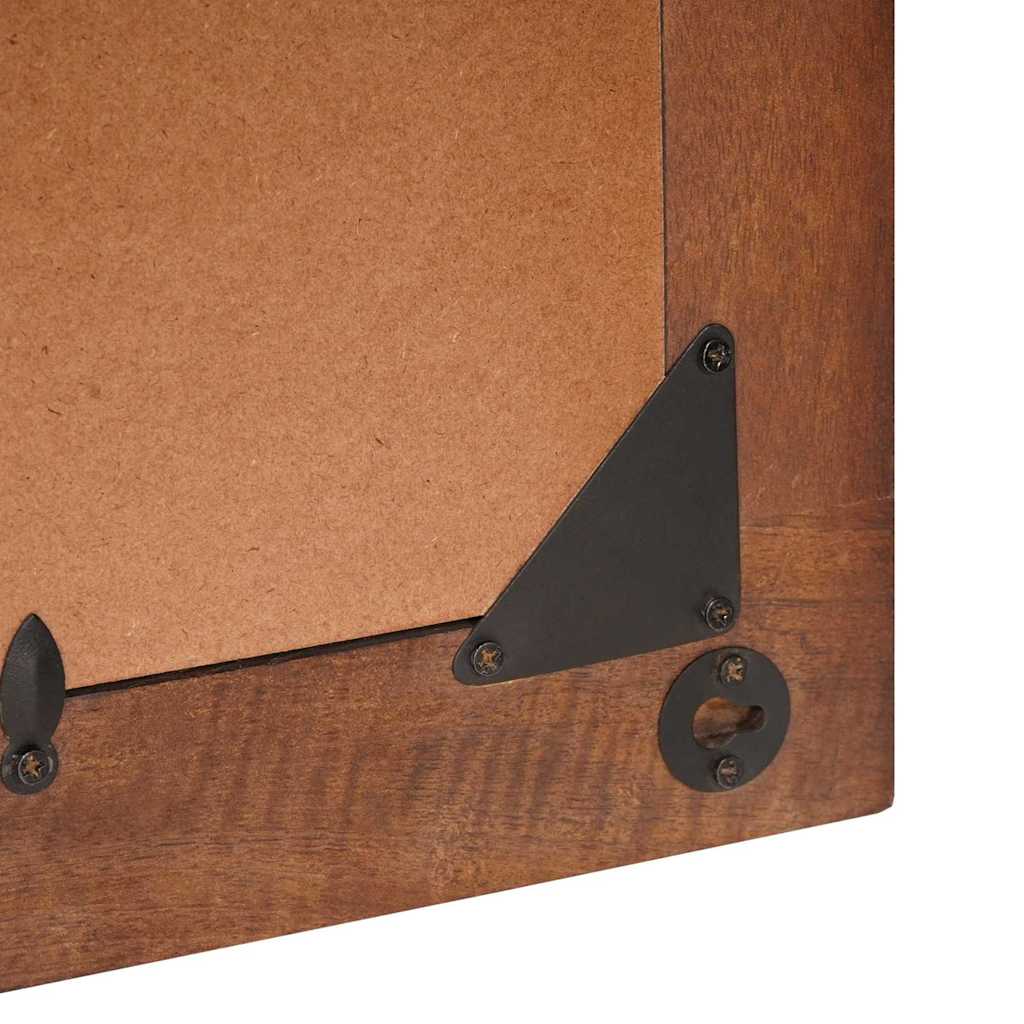 Spegel Brun och Silver 50 x 2,5 x 70 cm Solid Mangoträ och glas