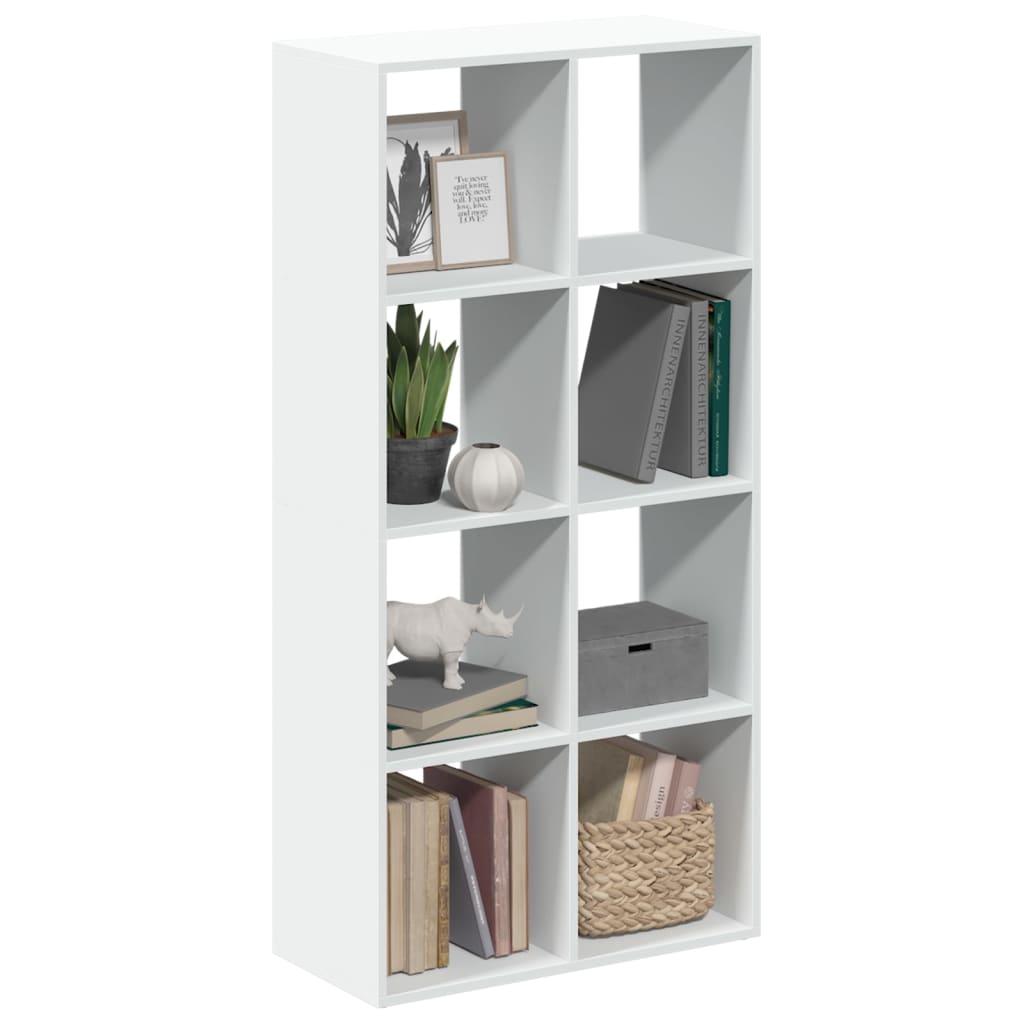 Rumsavdelare bokhylla vit 69,5x29x137,5 cm konstruerat trä
