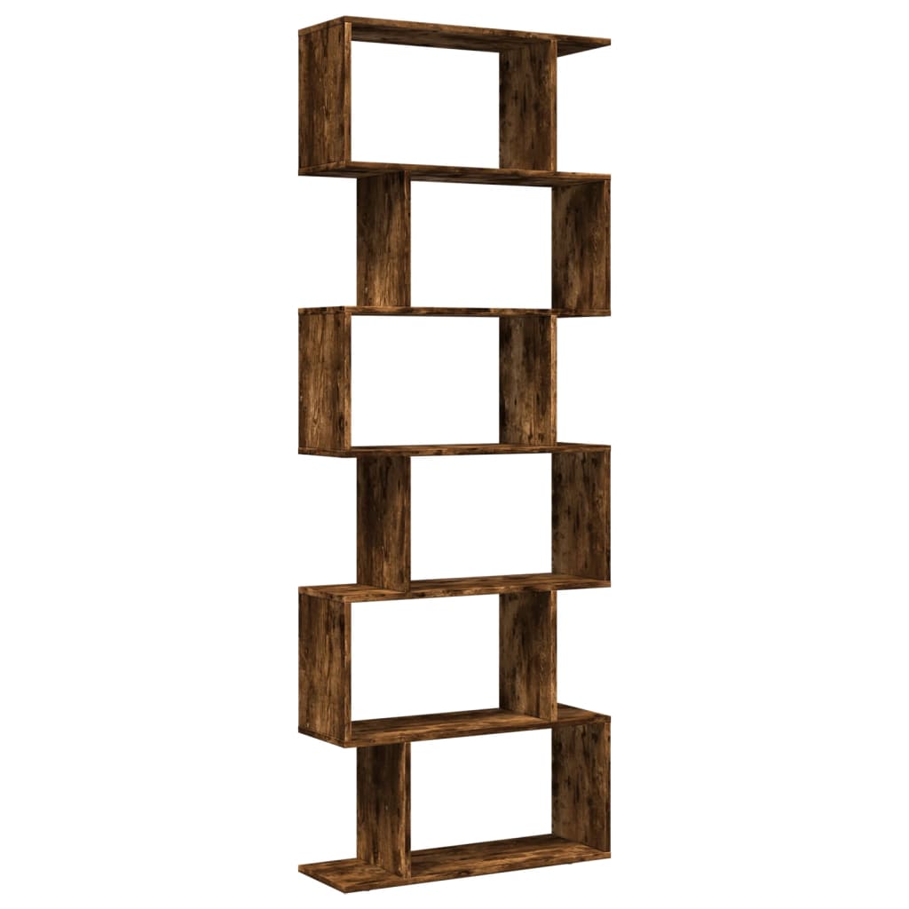 Bokhylla/Rumsavdelare 6 hyllplan 70x24x193 cm konstruerat trä