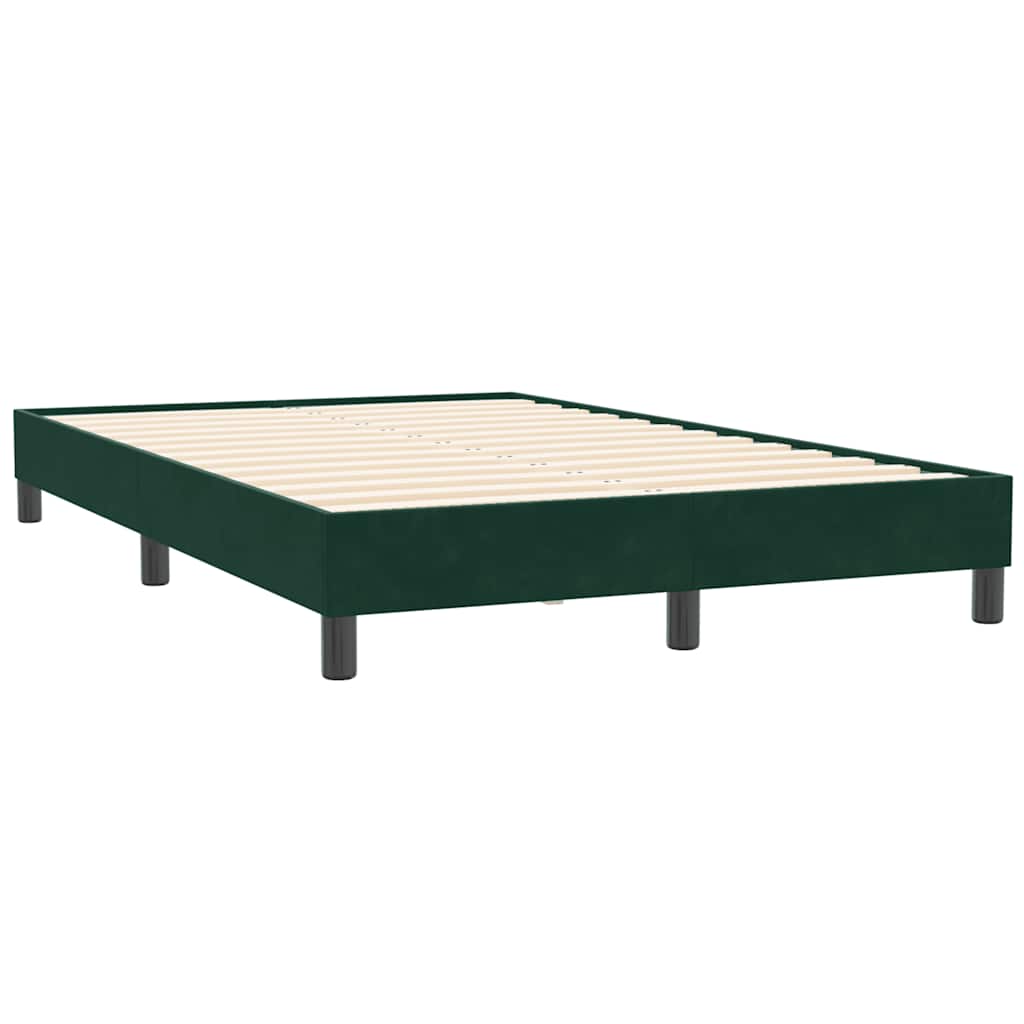 Sängram utan madrass mörkgrön 120x210 cm sammet