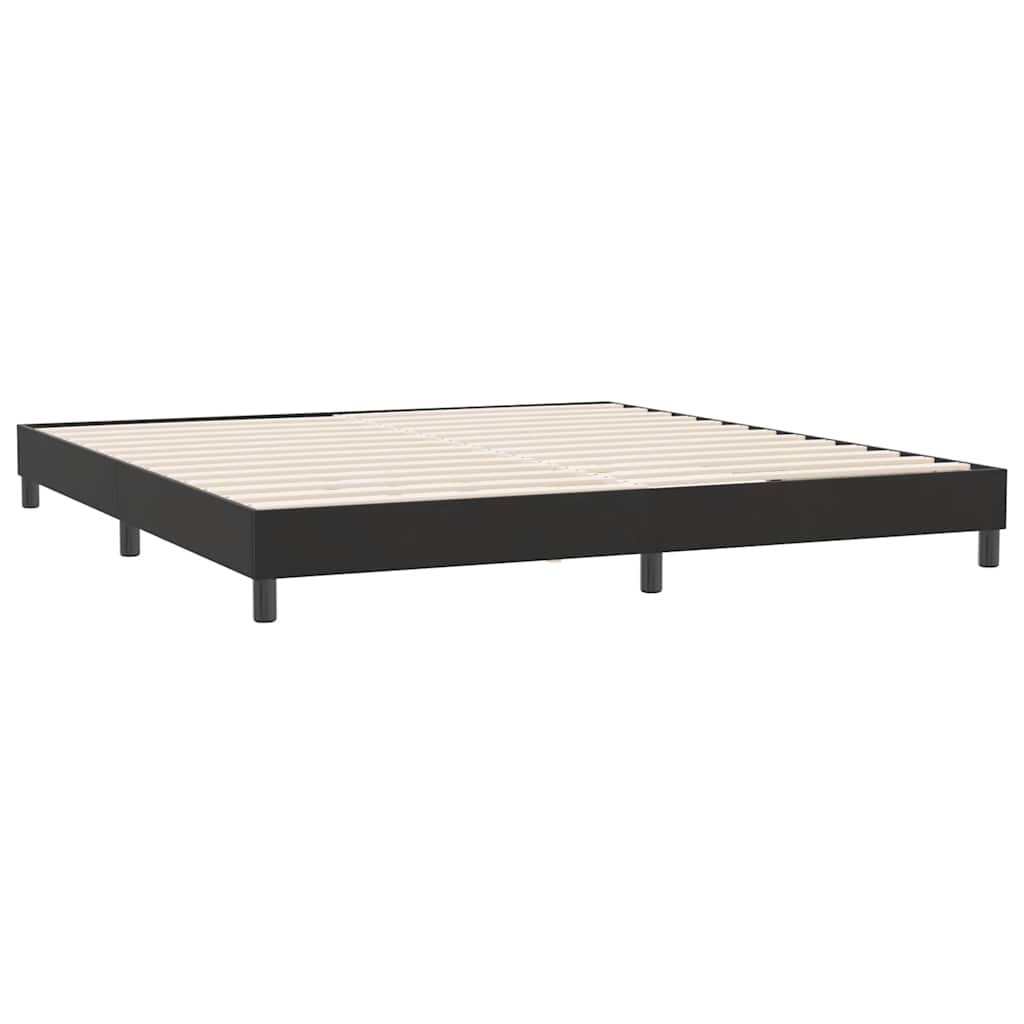 Sängram utan madrass svart 180x210 cm sammet