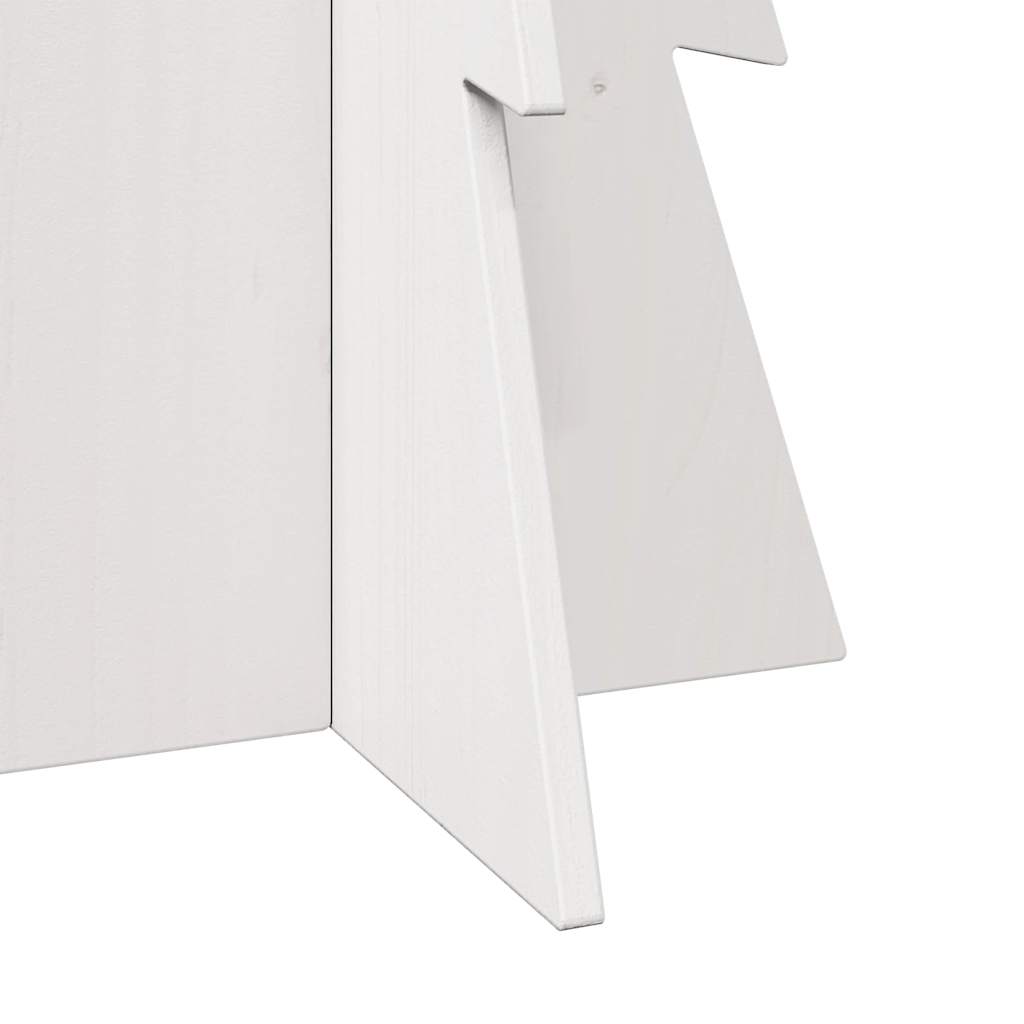 Julgran trä vit 112 cm massiv furu