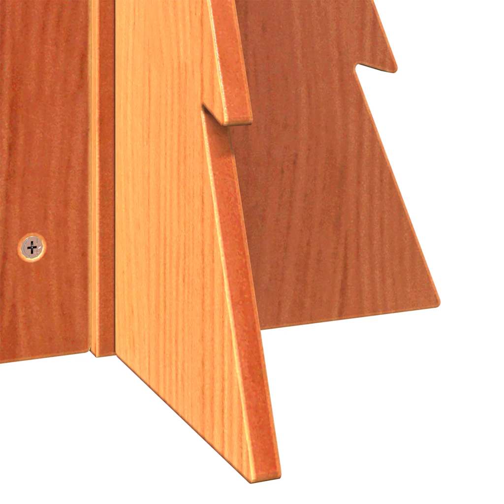 Julgran trä vaxbrun 69,5 cm massiv furu