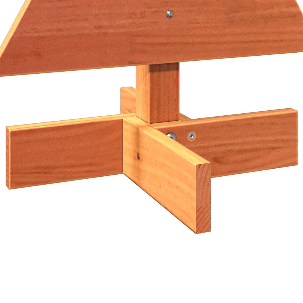 Julgran trä vaxbrun 60 cm massiv furu