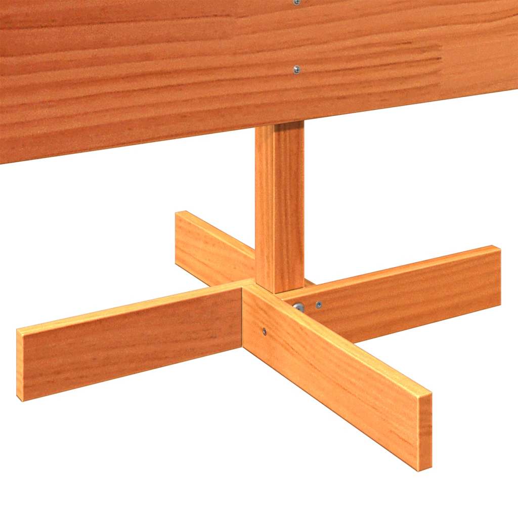 Julgran trä vaxbrun 150 cm massiv furu