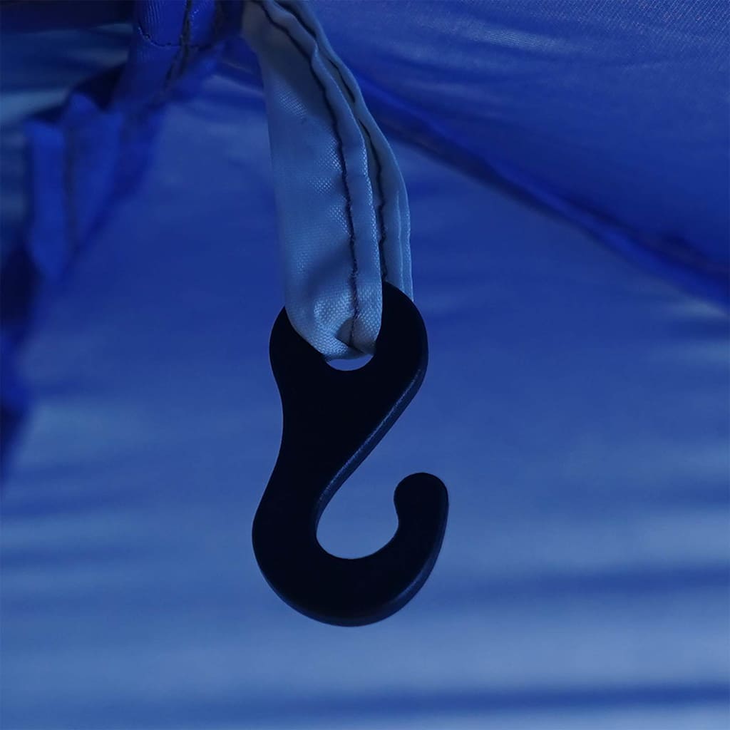 Pooltält Azurblå 366 x 305 x 231 cm Polyester och Fiberglas