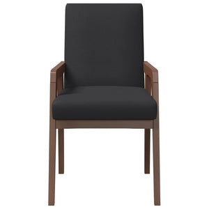 Matstolar med dynor 2 st, brunt massivt trä gummi