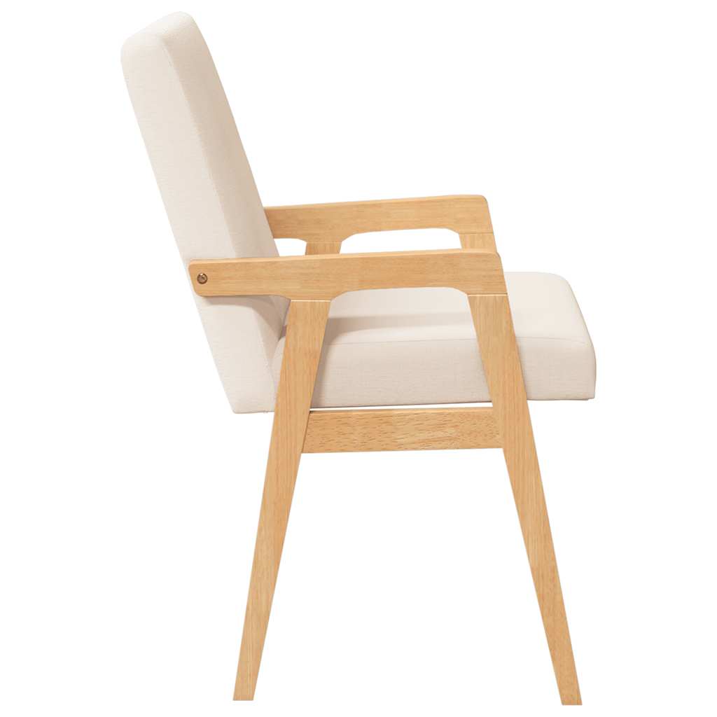 Matstolar med dynor 2 st massivt trä gummi