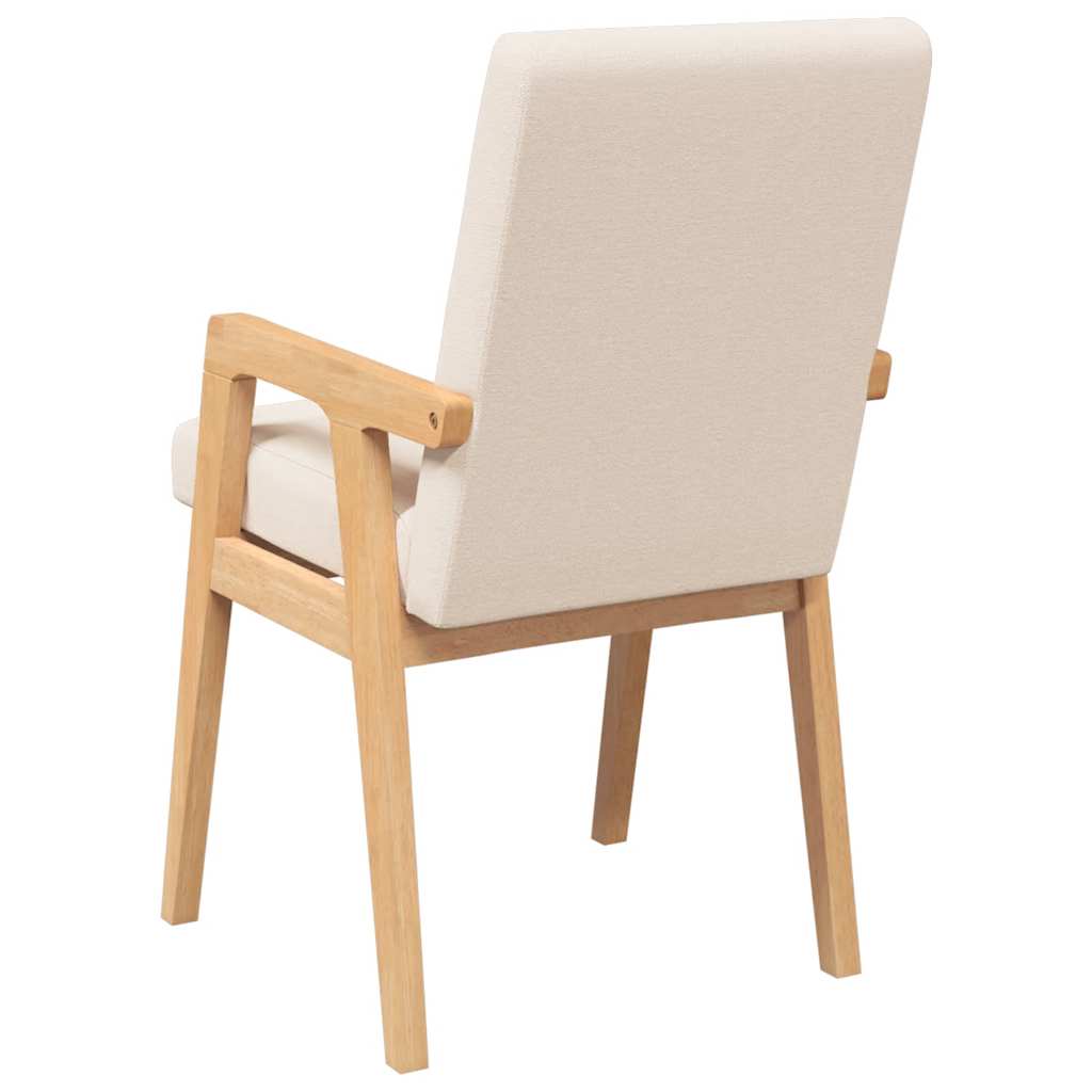 Matstolar med dynor 2 st massivt trä gummi